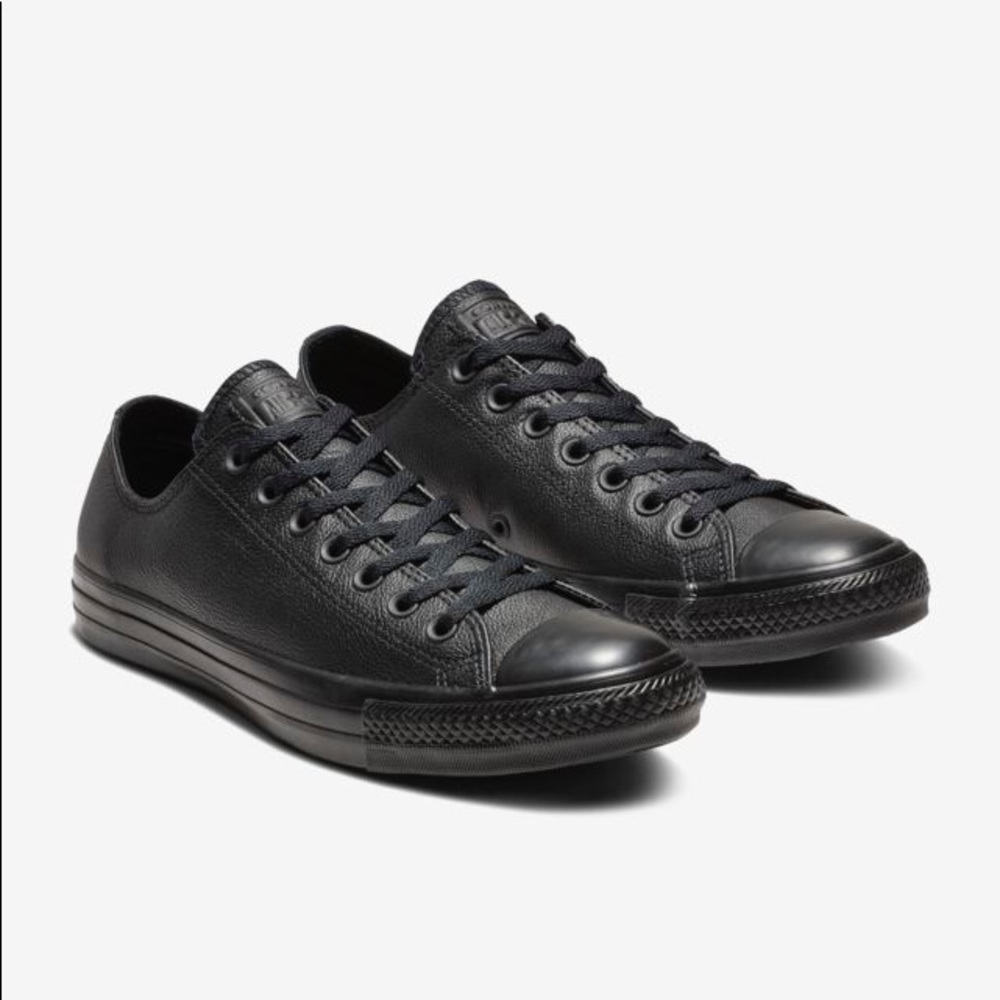 Black leather Converse